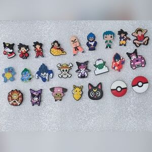 Unisex Sanrio Anime,Dragon Ball Z&Pokemon Shoe Charms For Clogs 24 Pcs.